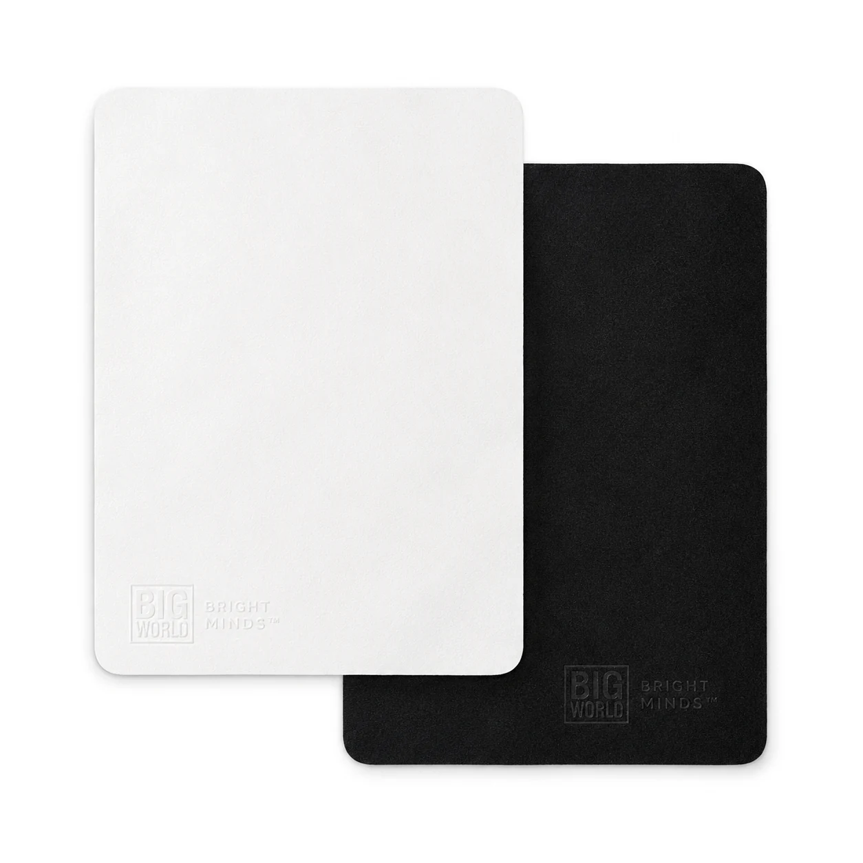 Black and white microfiber cloths