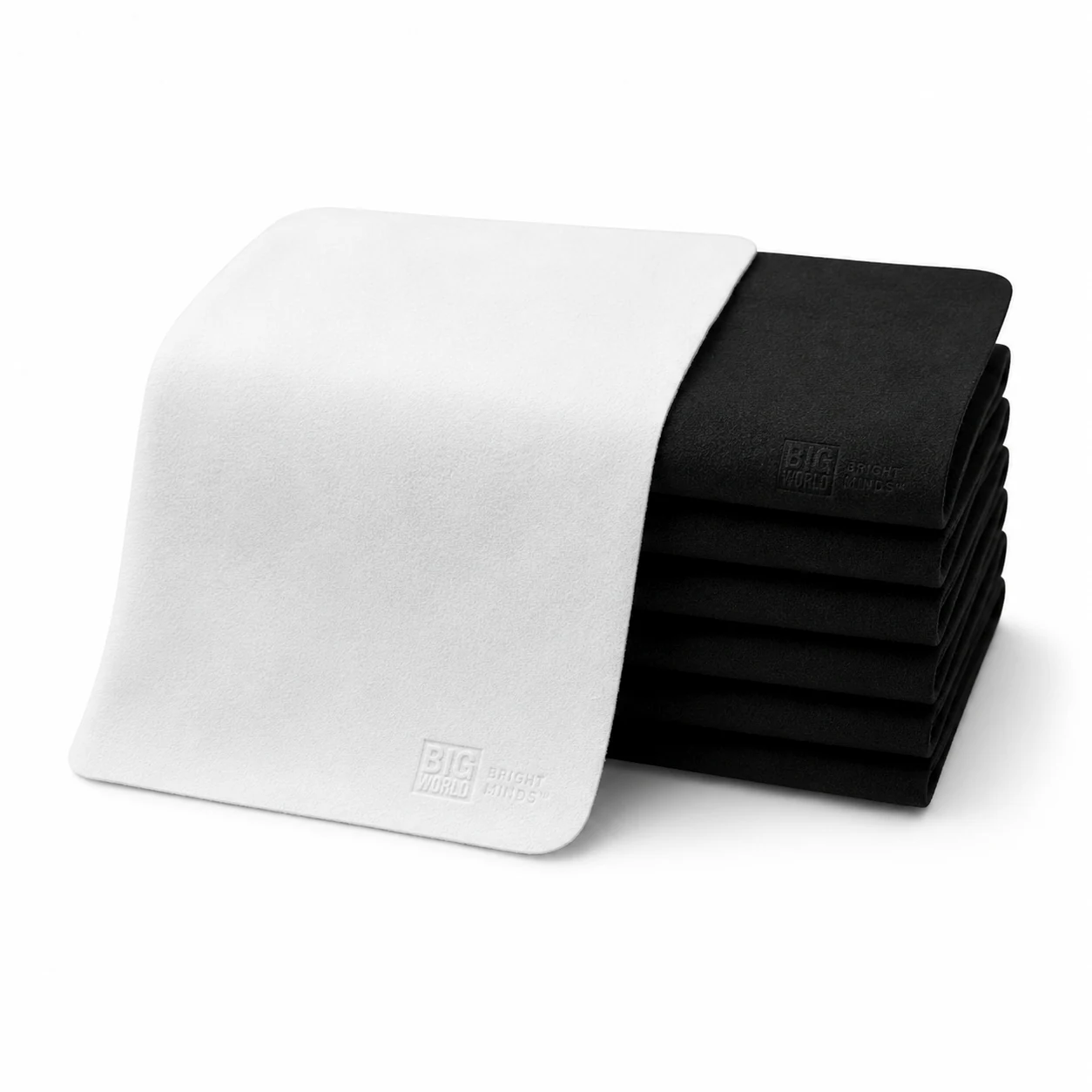 Clean microfiber cloth stack