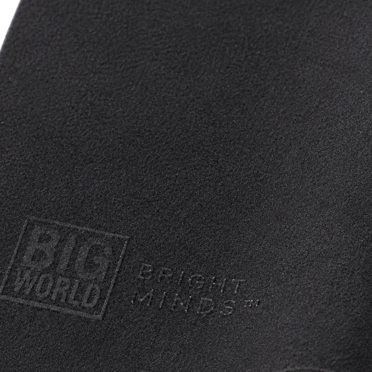 Closer view of black microfiber pattern